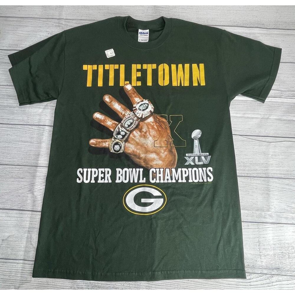 Vintage Green Y2K Green Bay Packers Champions Shirt M